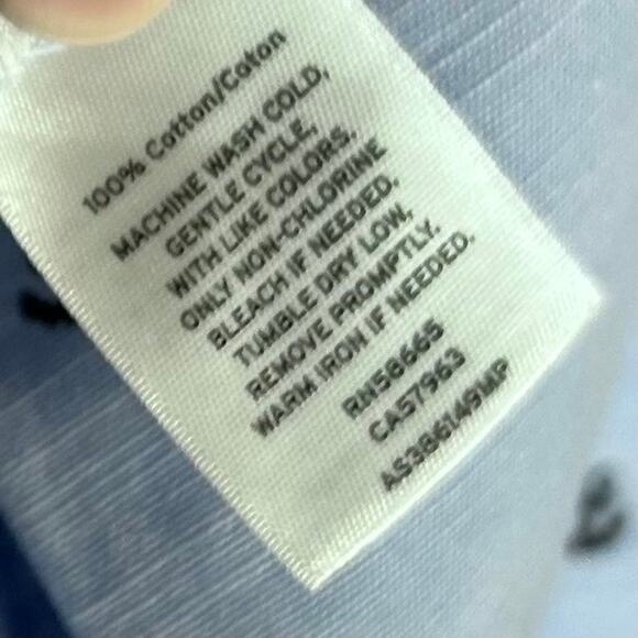 1901 Skort Size 10 Petite Pinstripe Chambray Anchors nautical preppy old money - Picture 8 of 8